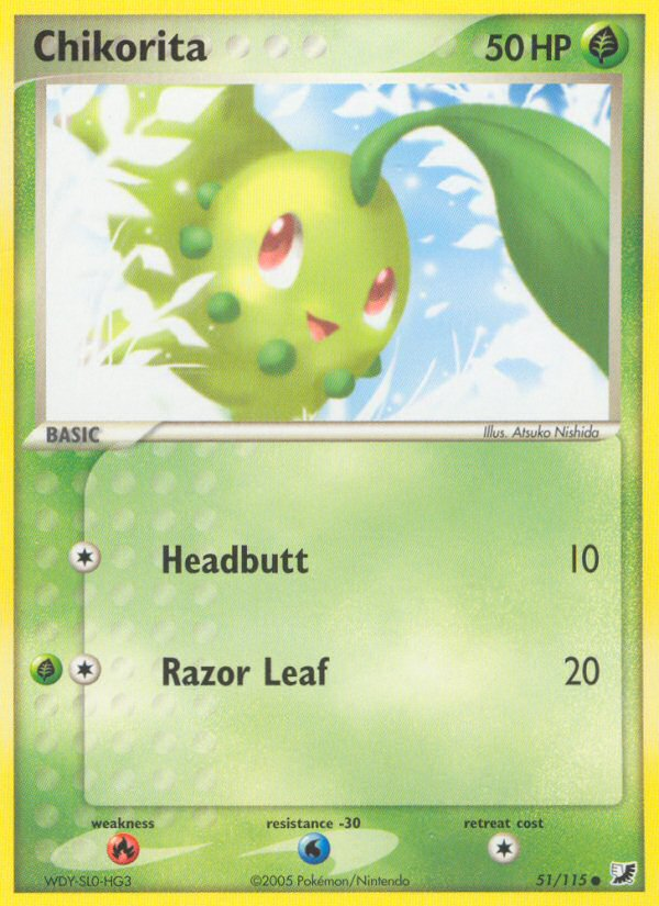 Chikorita (51/115) [EX: Unseen Forces] | All Aboard Games