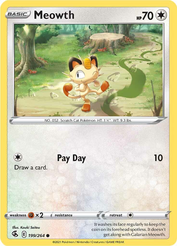 Meowth (199/264) [Sword & Shield: Fusion Strike] | All Aboard Games