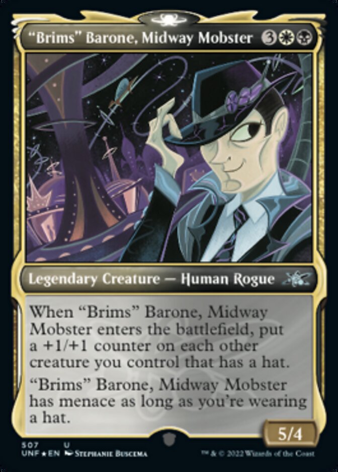 "Brims" Barone, Midway Mobster (Showcase) (Galaxy Foil) [Unfinity] | All Aboard Games