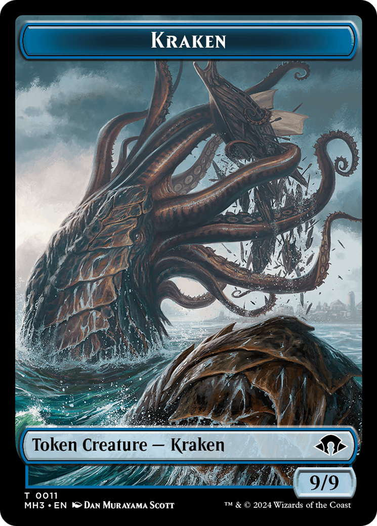 Eldrazi Spawn // Kraken Double-Sided Token [Modern Horizons 3 Tokens] | All Aboard Games