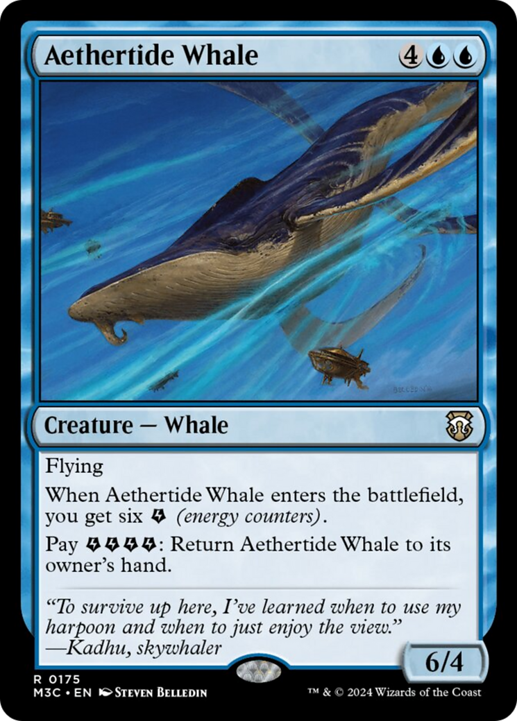 Aethertide Whale (Ripple Foil) [Modern Horizons 3 Commander] | All Aboard Games