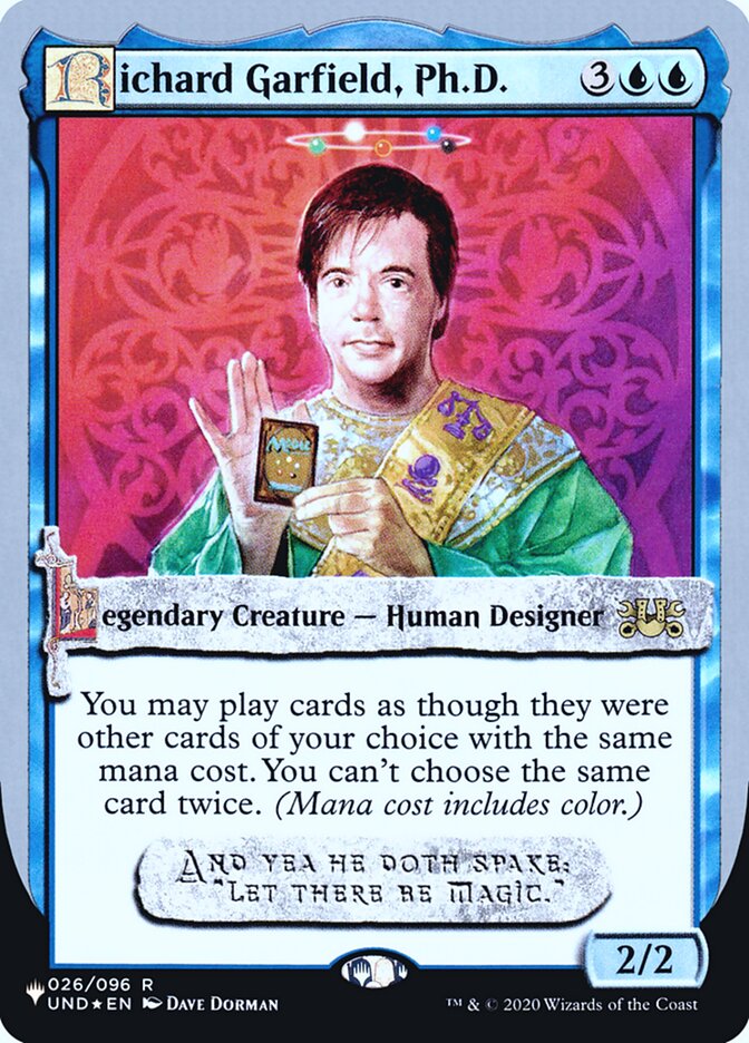 Richard Garfield, Ph.D. (Unfinity Foil Edition) [The List] | All Aboard Games