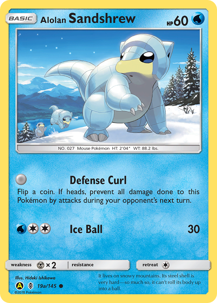 Alolan Sandshrew (19a/145) [Alternate Art Promos] | All Aboard Games