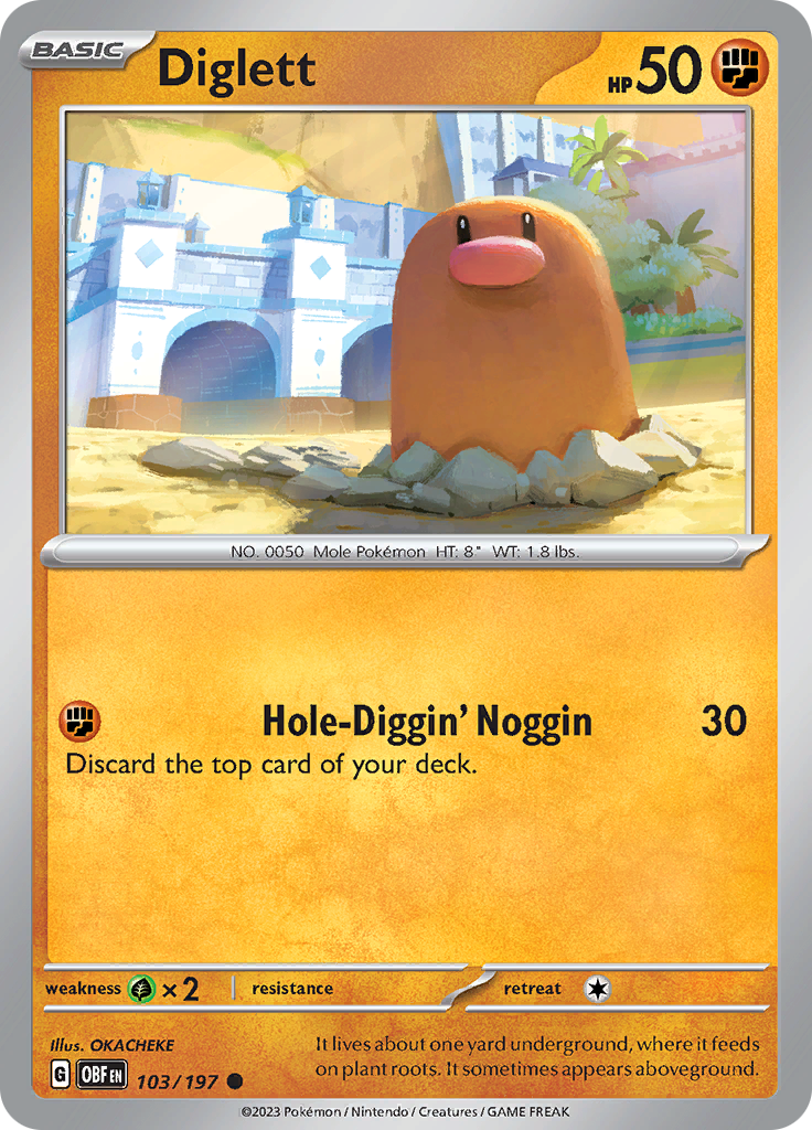 Diglett (103/197) [Scarlet & Violet: Obsidian Flames] | All Aboard Games