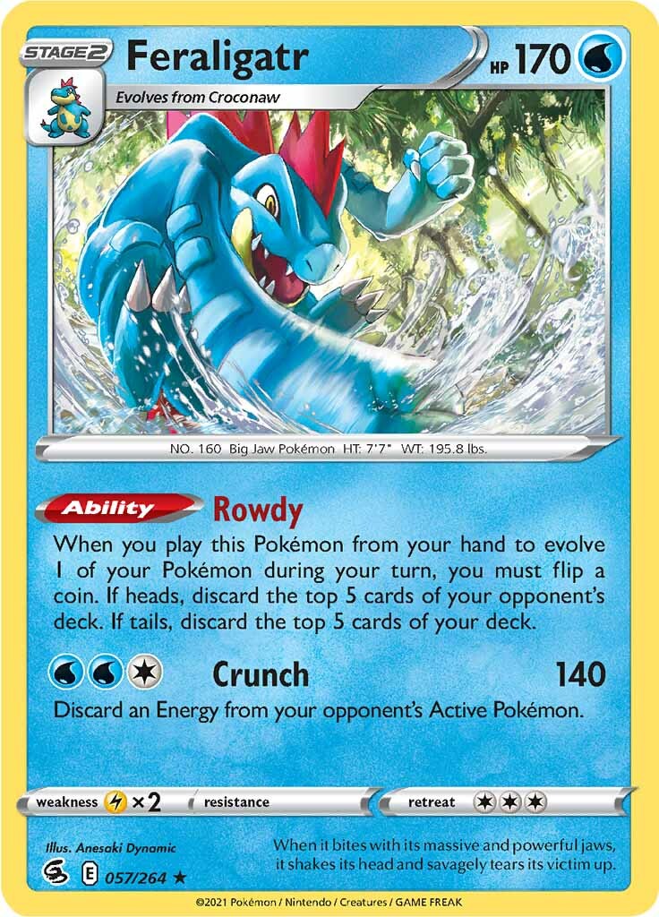 Feraligatr (057/264) [Sword & Shield: Fusion Strike] | All Aboard Games