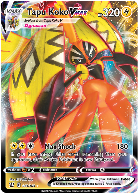 Tapu Koko VMAX (051/163) [Sword & Shield: Battle Styles] | All Aboard Games