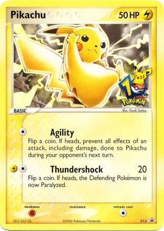 Pikachu (012) (10th Anniversary Promo) [Miscellaneous Cards] | All Aboard Games