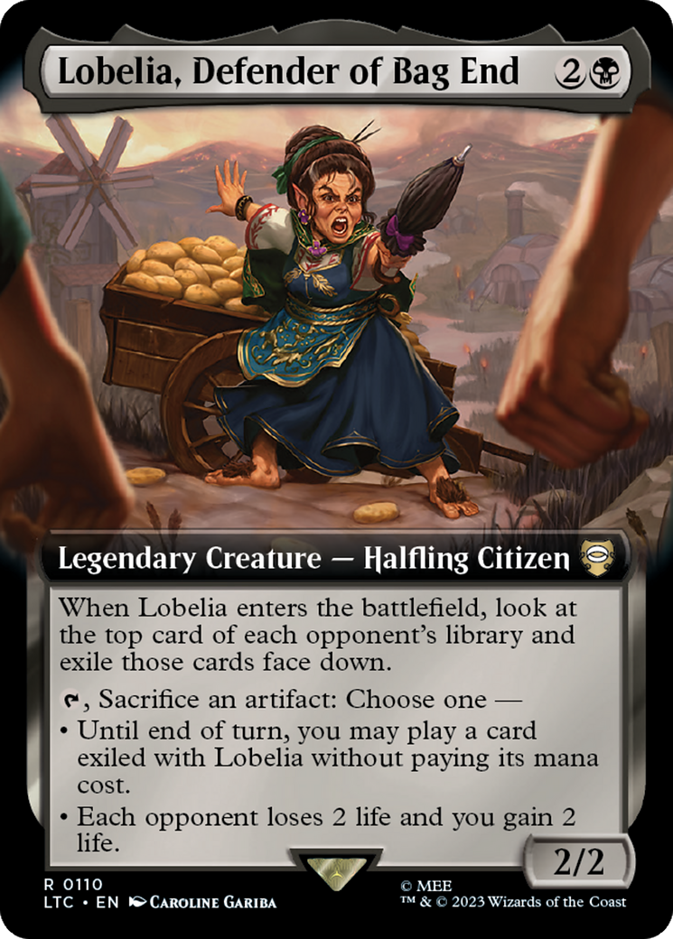 Lobelia, Defender of Bag End (Extended Art) [The Lord of the Rings: Tales of Middle-Earth Commander] | All Aboard Games