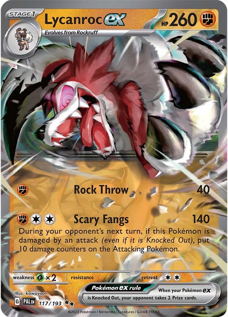 Lycanroc ex (117/193) [Scarlet & Violet: Paldea Evolved] | All Aboard Games