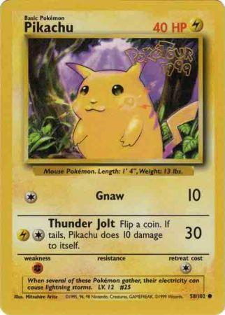 Pikachu (58/102) (PokeTour 1999 Promo) [Miscellaneous Cards] | All Aboard Games