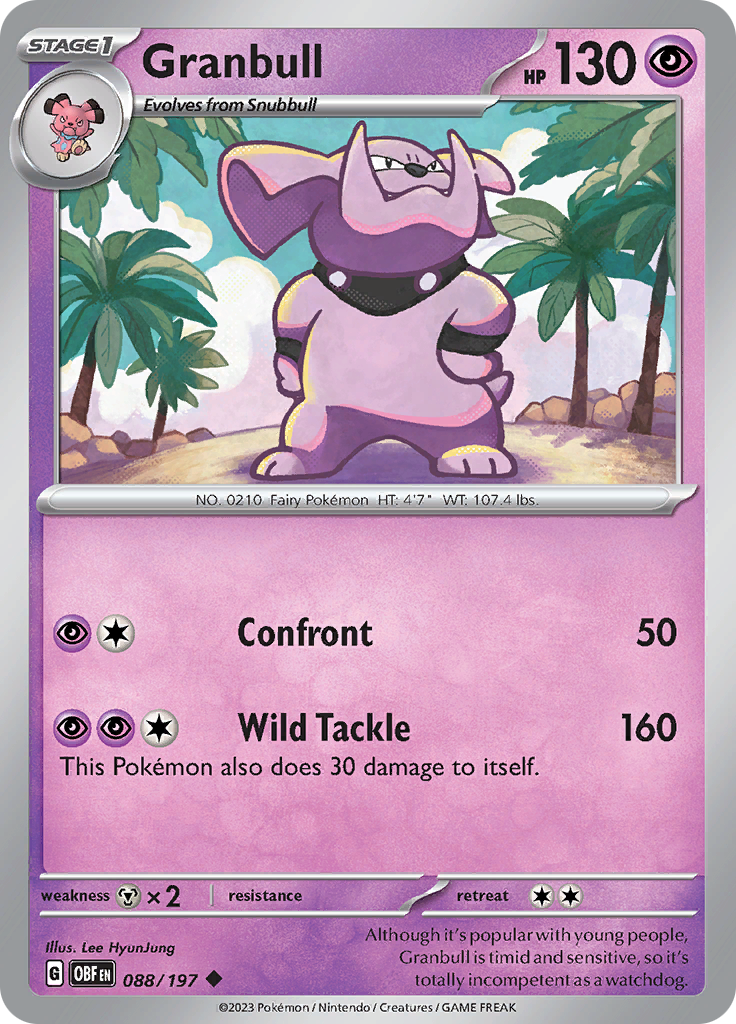 Granbull (088/197) [Scarlet & Violet: Obsidian Flames] | All Aboard Games