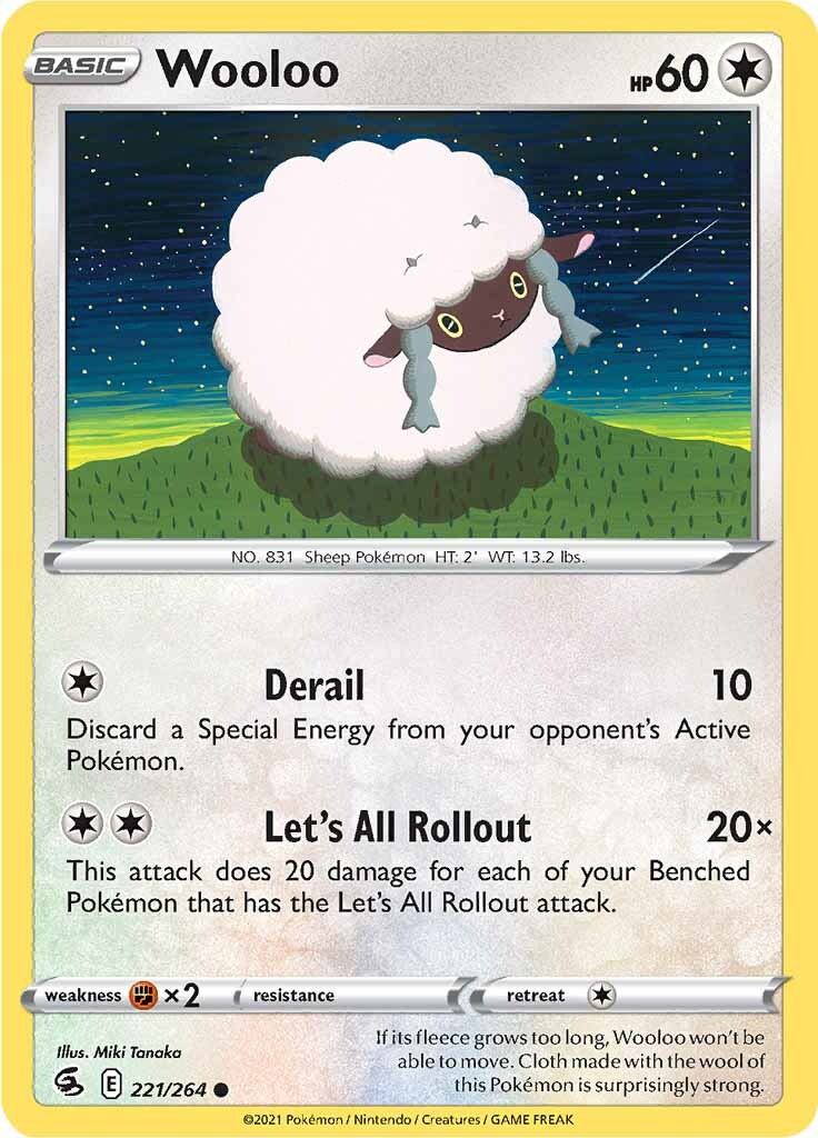 Wooloo (221/264) [Sword & Shield: Fusion Strike] | All Aboard Games