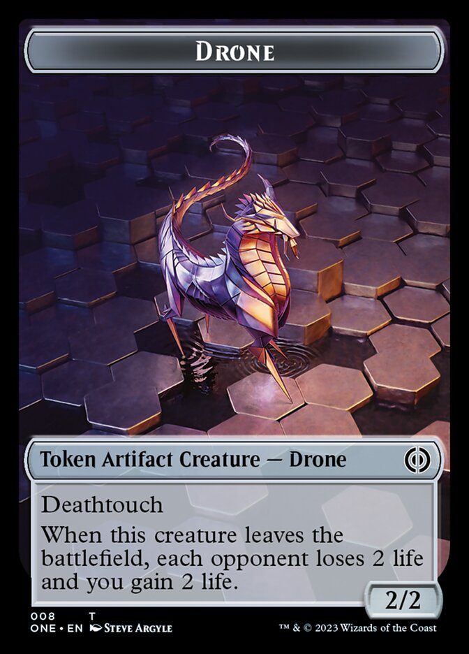 Drone Token [Phyrexia: All Will Be One Tokens] | All Aboard Games