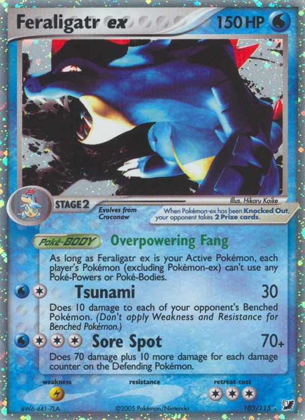 Feraligatr ex (103/115) [EX: Unseen Forces] | All Aboard Games