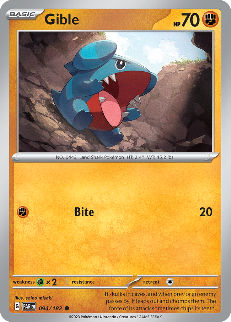 Gible (094/182) [Scarlet & Violet: Paradox Rift] | All Aboard Games