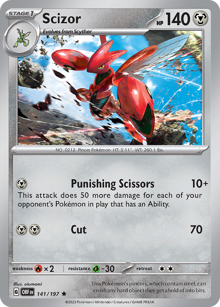 Scizor (141/197) [Scarlet & Violet: Obsidian Flames] | All Aboard Games