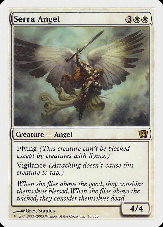 Serra Angel (9th Edition) [Oversize Cards] | All Aboard Games