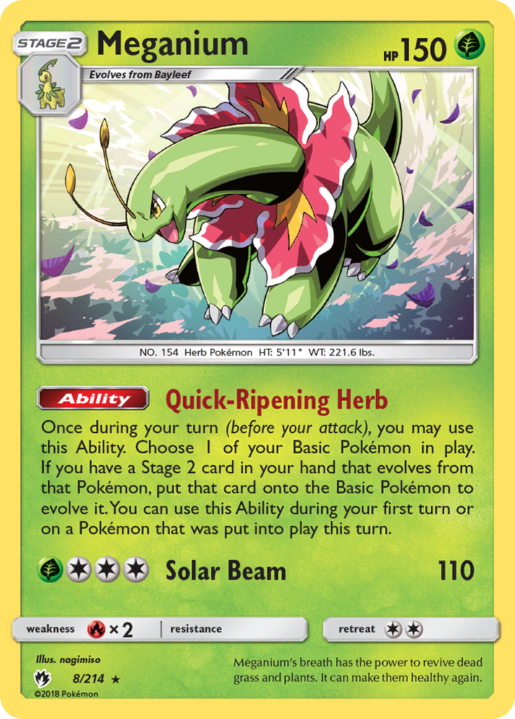 Meganium (8/214) [Sun & Moon: Lost Thunder] | All Aboard Games