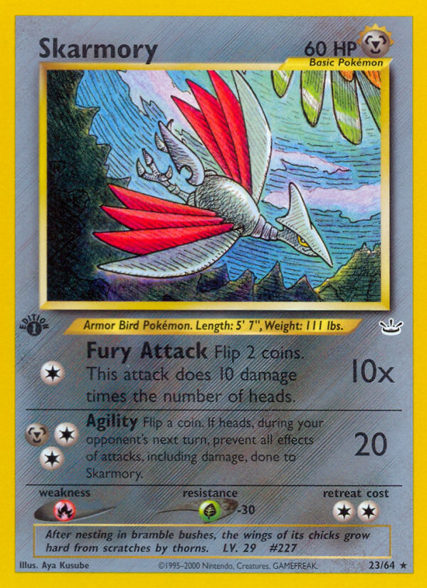 Skarmory (23/64) [Neo Revelation 1st Edition] | All Aboard Games