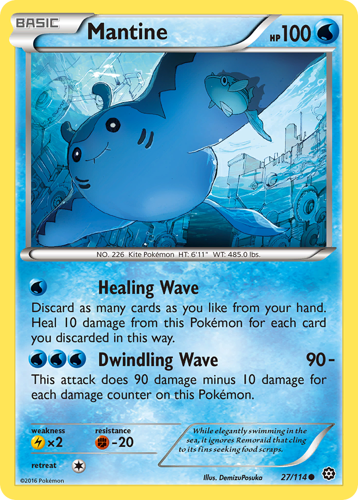 Mantine (27/114) [XY: Steam Siege] | All Aboard Games