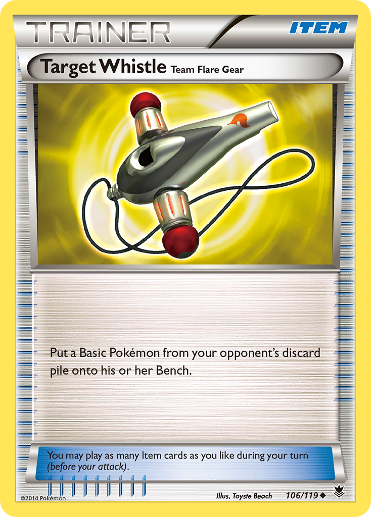 Target Whistle Team Flare Gear (106/119) [XY: Phantom Forces] | All Aboard Games