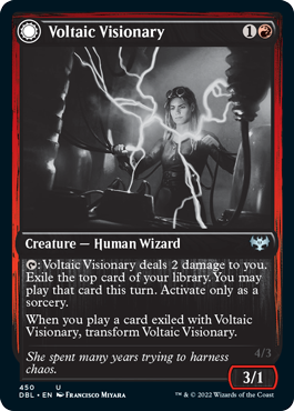 Voltaic Visionary // Volt-Charged Berserker [Innistrad: Double Feature] | All Aboard Games