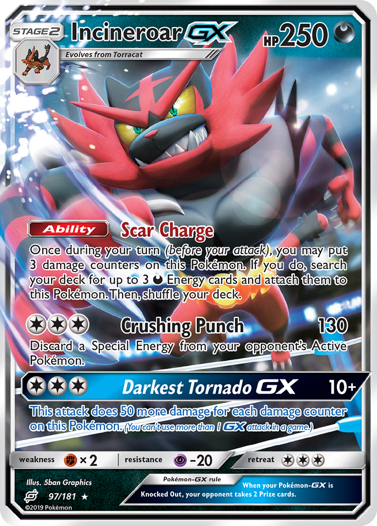 Incineroar GX (97/181) [Sun & Moon: Team Up] | All Aboard Games