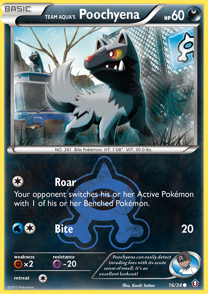 Team Aqua's Poochyena (16/34) [XY: Double Crisis] | All Aboard Games