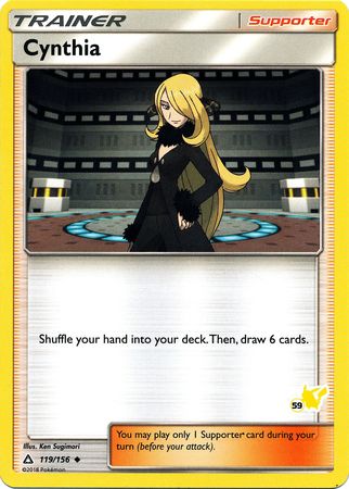 Cynthia (119/156) (Pikachu Stamp #59) [Battle Academy 2020] | All Aboard Games