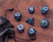 7pc 12mm Dwarven Stones: Azurite Polyhedral Set - CC02105 | All Aboard Games