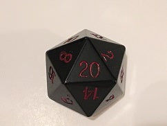 Giant D20 Dwarven Stones: Obsidian - CC02120 | All Aboard Games