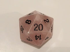 Giant D20 Dwarven Stones: Rose Quartz - CC02125 | All Aboard Games