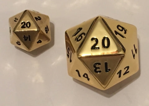 Giant D20 Dwarven Metal: Gold - CC02150 | All Aboard Games
