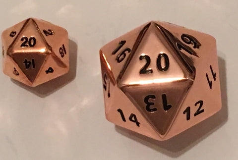 Giant D20 Dwarven Metal: Copper - CC02152 | All Aboard Games