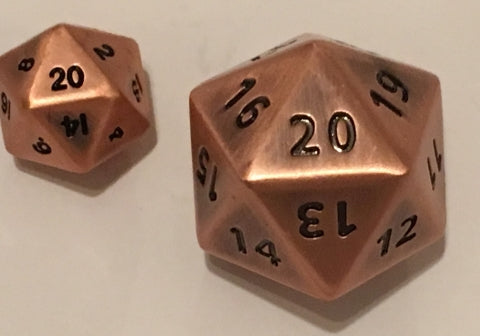 Giant D20 Dwarven Metal: Antique Copper - CC02155 | All Aboard Games