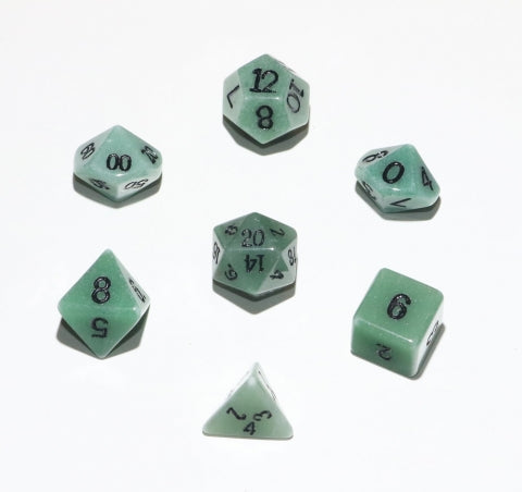 7pc Dwarven Stones: Aventurine Polyhedral Set - CC02505 | All Aboard Games