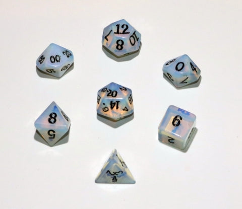 7pc Dwarven Stones: Synthetic Opal Polyhedral Set - CC02520 | All Aboard Games