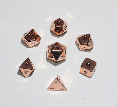 7pc Dwarven Metal: Copper Polyhedral Set - CC02602 | All Aboard Games