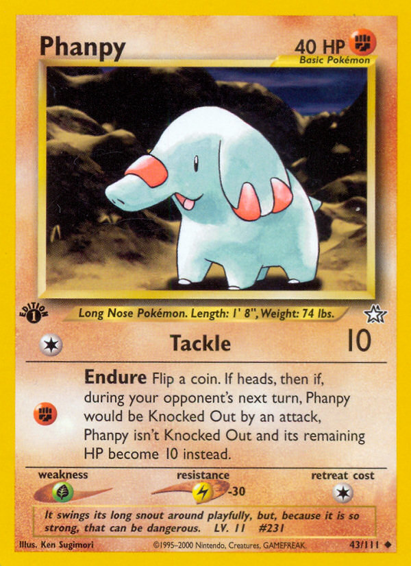 Phanpy (43/111) [Neo Genesis 1st Edition] | All Aboard Games
