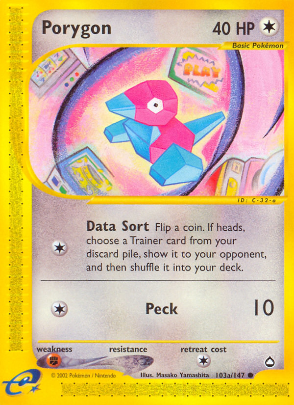 Porygon (103a/147) [Aquapolis] | All Aboard Games