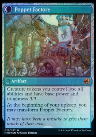 Poppet Stitcher // Poppet Factory [Innistrad: Midnight Hunt Prerelease Promos] | All Aboard Games