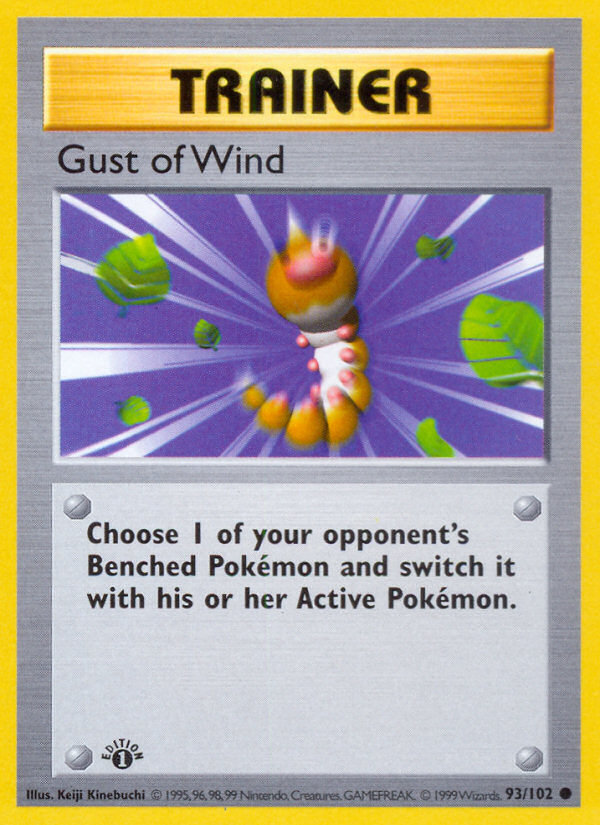 Gust of Wind (93/102) (Shadowless) [Base Set 1st Edition] | All Aboard Games