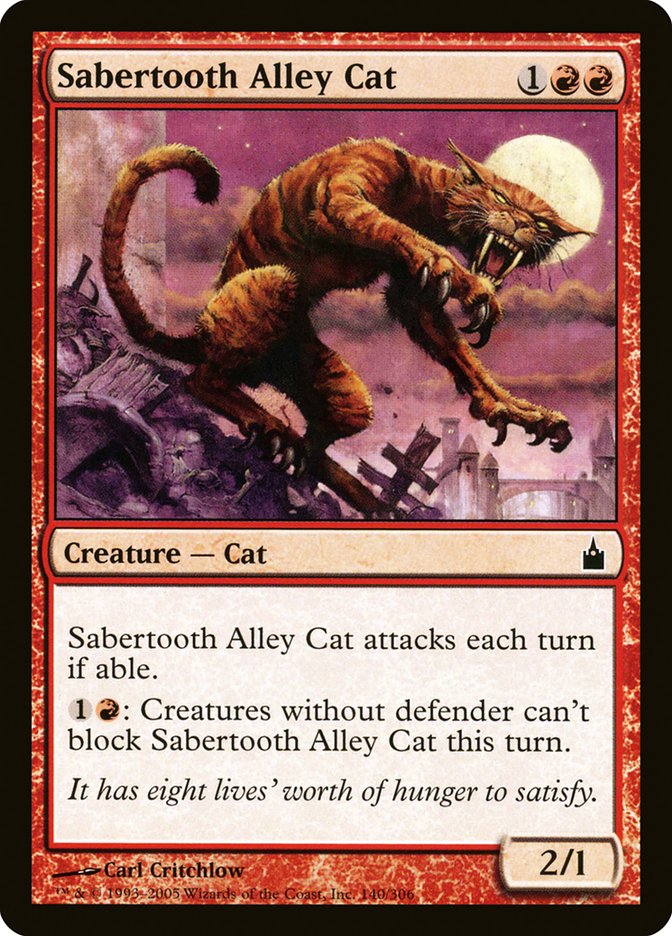 Sabertooth Alley Cat [Ravnica: City of Guilds] | All Aboard Games