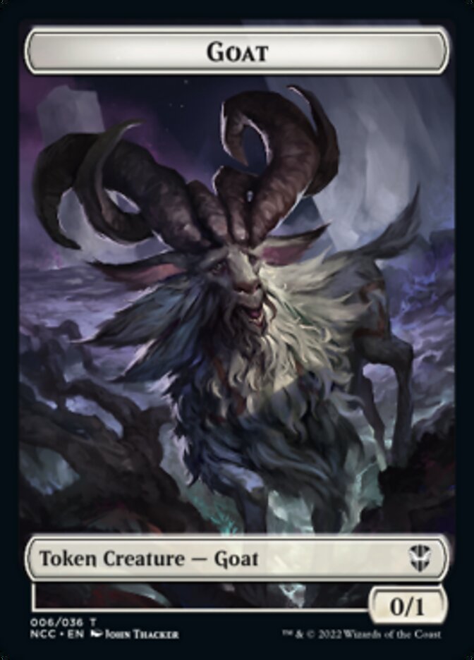 Zombie // Goat Double-sided Token [Streets of New Capenna Commander Tokens] | All Aboard Games