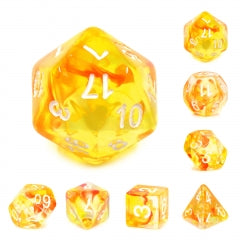 7pc Pearl Swirl Orange-Yellow w/ White - HDS10 | All Aboard Games