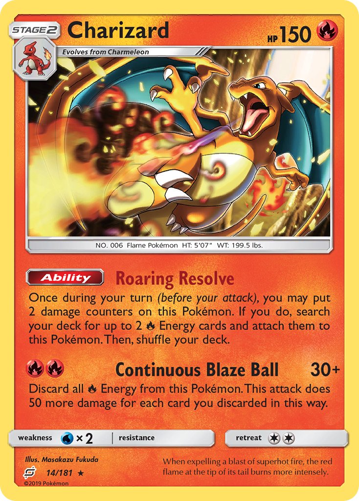 Charizard (14/181) (Theme Deck Exclusive) [Sun & Moon: Team Up] | All Aboard Games