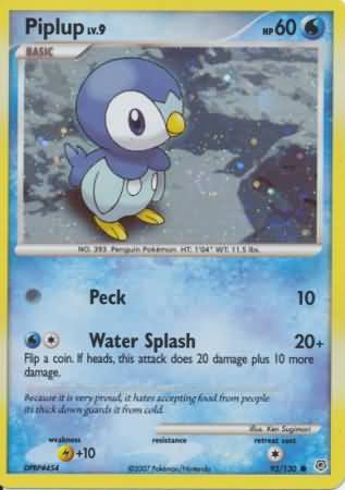 Piplup (93/130) (Cosmos Holo) [Diamond & Pearl: Base Set] | All Aboard Games