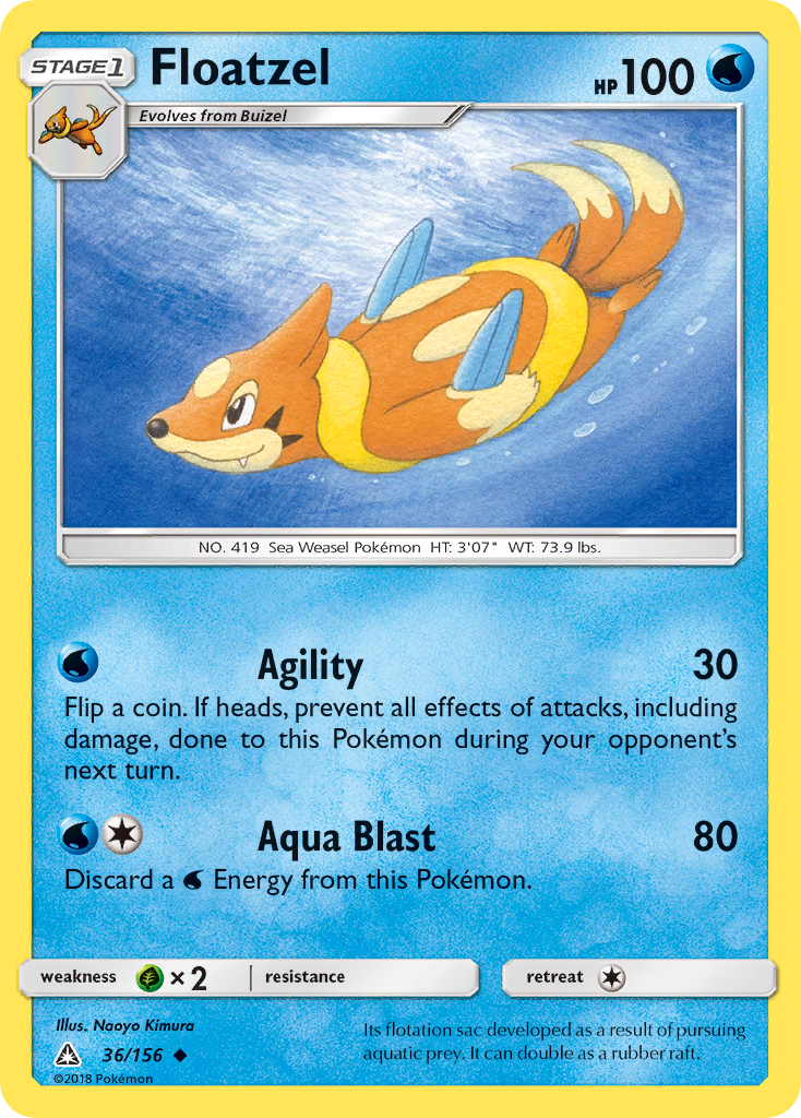 Floatzel (36/156) [Sun & Moon: Ultra Prism] | All Aboard Games