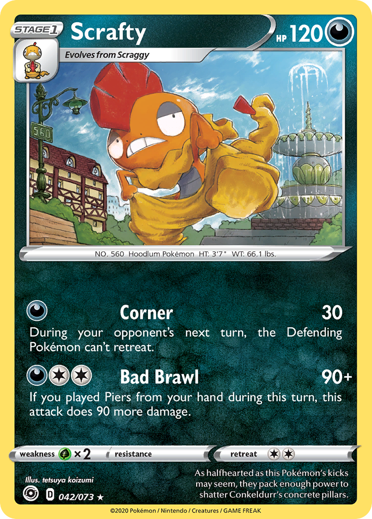 Scrafty (042/073) [Sword & Shield: Champion's Path] | All Aboard Games