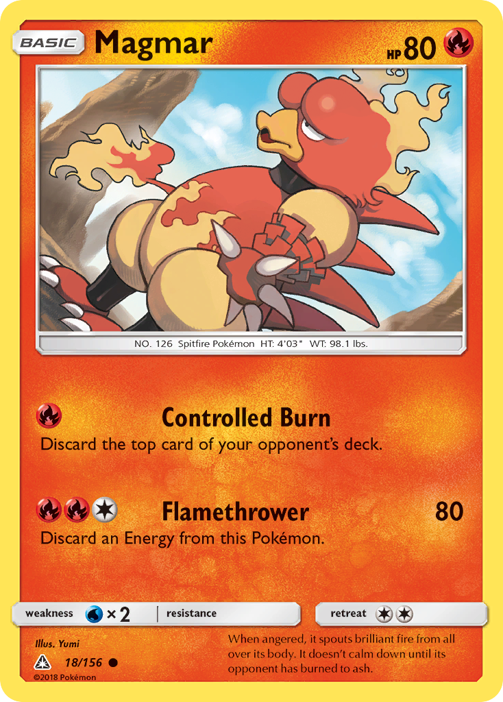 Magmar (18/156) [Sun & Moon: Ultra Prism] | All Aboard Games